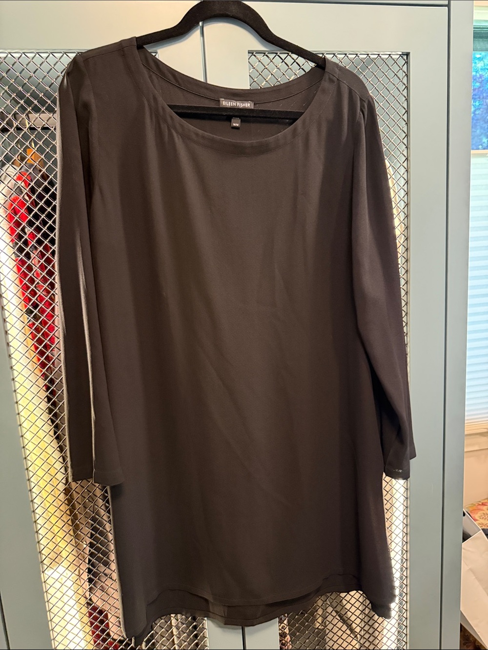Eileen Fisher Charcoal Long-Sleeve A-Line Tunic